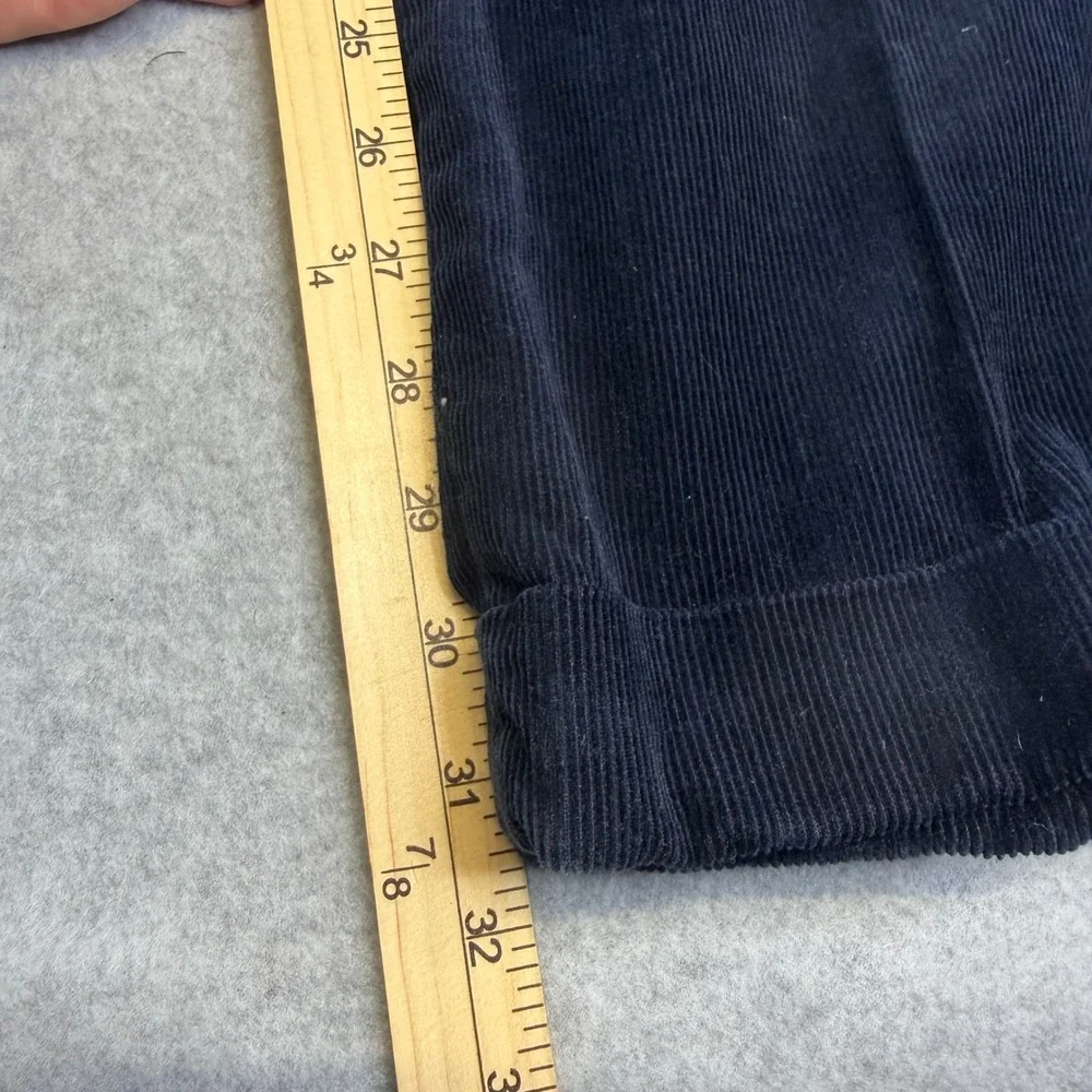 Polo Ralph Lauren Hammond Pant Mens 33x32 Navy Blue Corduroy Pleated Pants